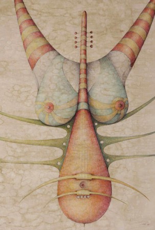 Diptych - Keď..., 2008, komb. technika, 102 x 78 cm